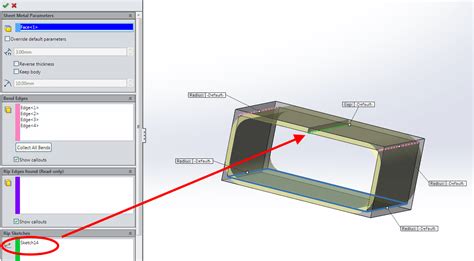 sheet metal rip|solidworks sheet metal rip feature.